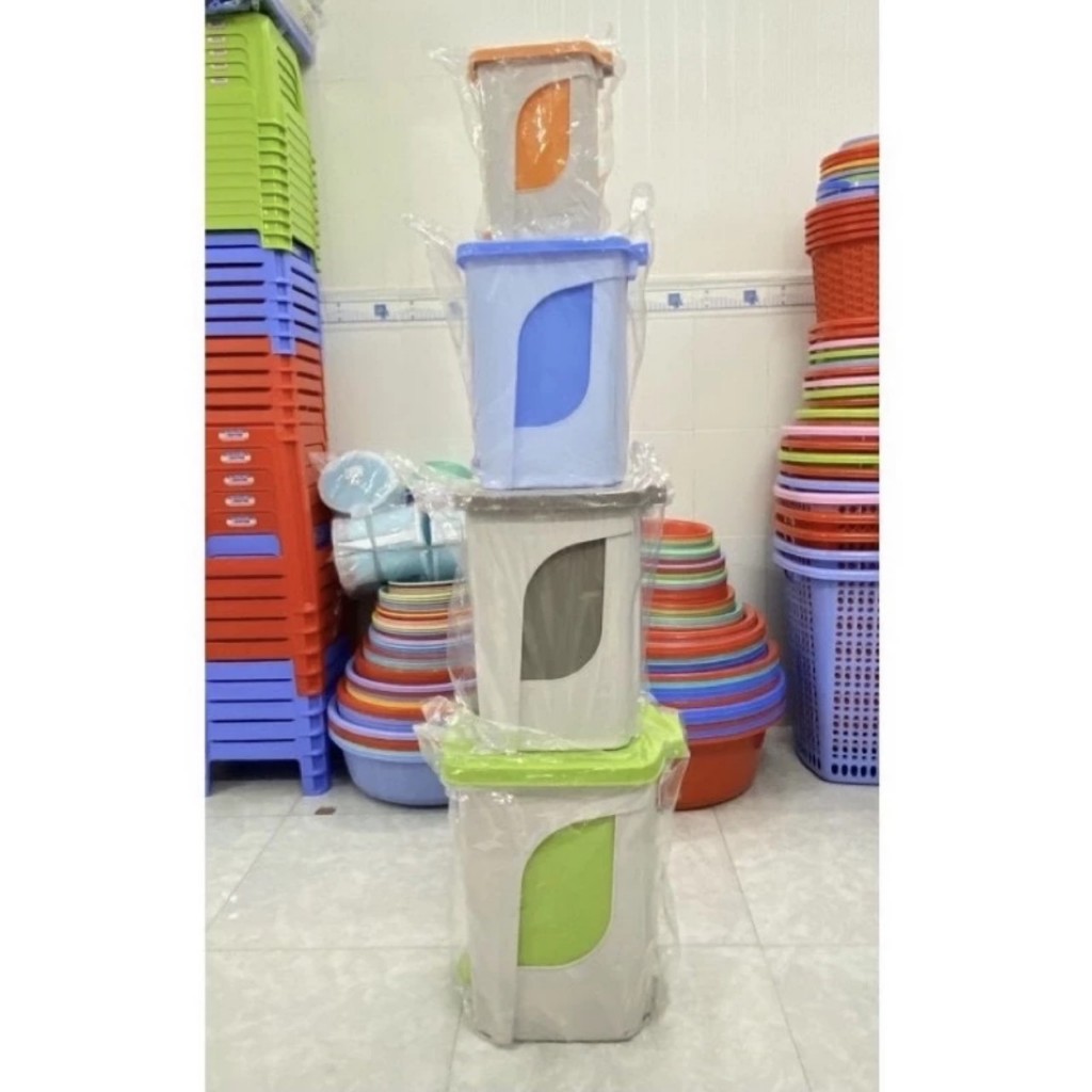 Thùng rác đạp Matsu Nhí nhựa Duy Tân an toàn bền chắc, phù hợp mọi không gian gia đình, văn phòng