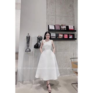 Váy tacta lệch vai dây cổ - hàng qc cao cấp