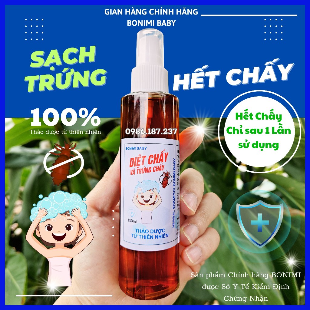 Dầu Gội Ủ Chấy Chí Cho Bé. Diệt Sạch Chấy Chí Và Trứng Với 1 Lần Sử Dụng. Số lượng 1 chai 150ml.