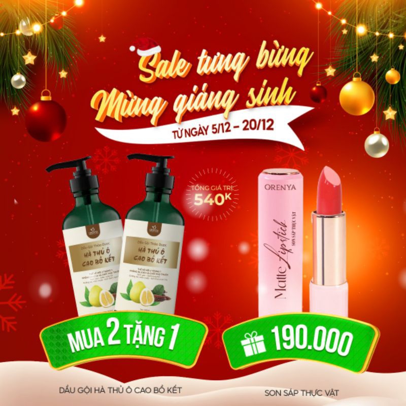 Dầu gội thảo dược Hà Thủ Ô Orenya Tặng 50k/1 sp ngăn rụng tóc,làm dày tóc hết gàu  kềm nhờn tóc bồng bềnh không bết rít