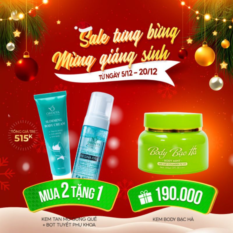KEM TAN MỠ GỪNG QUẾ ORENYA  _KEM MÁT XA  MỞ BỤNG TAY CHÂN