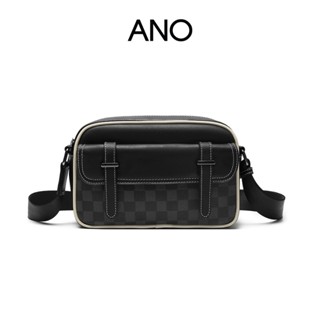 Túi đeo chéo ANO dáng ngang phối họa tiết caro TC053
