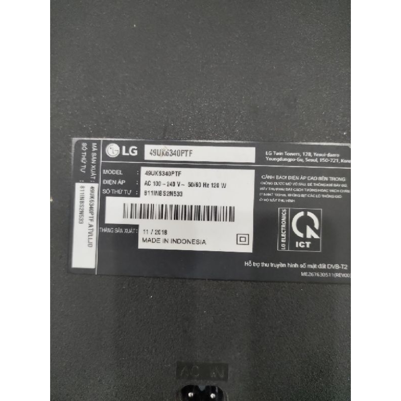 Bộ bo tivi LG 49UK6340PTF