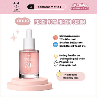  Tinh Chất Phục Hồi Dưỡng Sáng Anua Peach 70% Niacinamide Serum 30ml 