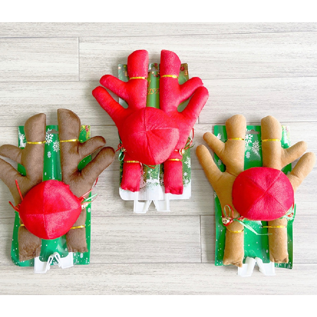 Cặp Sừng Tuần Lộc Và Mũi Đỏ Trang Trí Xe Hơi- Sừng Hươu Trang Trí Xe Hơi & Mũi Tuần Lộc Giáng Sinh