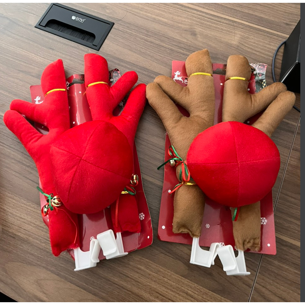 Cặp Sừng Tuần Lộc Và Mũi Đỏ Trang Trí Xe Hơi- Sừng Hươu Trang Trí Xe Hơi & Mũi Tuần Lộc Giáng Sinh