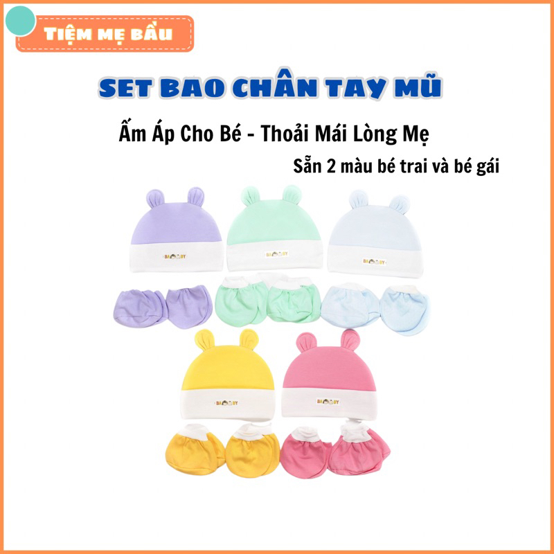 Set Mũ Bao Chân Bao Tay Sơ Sinh Cho Bé Yêu - 5 Chi Tiết Đáng Yêu