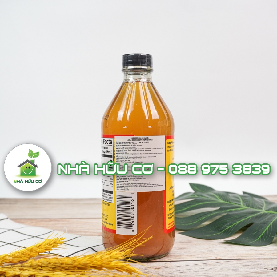 Giấm táo hữu cơ  BRAGG 473ml - Date: 9/2028 - Shanti