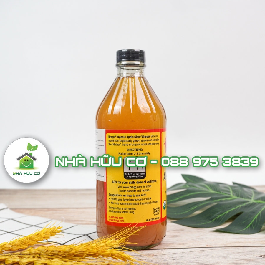 Giấm táo hữu cơ  BRAGG 473ml - Date: 9/2028 - Shanti