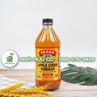 Giấm táo hữu cơ bragg 473ml - date: 9/2028 - shanti