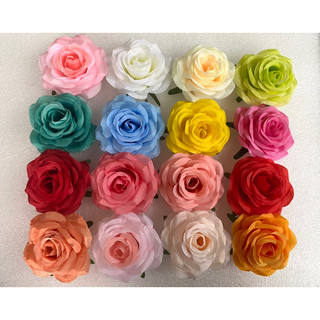 ĐẦU BÔNG HỒNG RUBY to 9 cm - hoa giả - hoa lụa trang trí- hoa Trang trí hộp quà