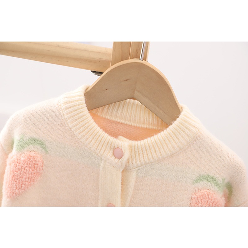 Áo len cardigan bé gái, style Hàn Quốc xinh xắn, chất len dày dặn đanh chắc, mịn ấm, họa tiết nhẹ nhàng dễ thương | MA23