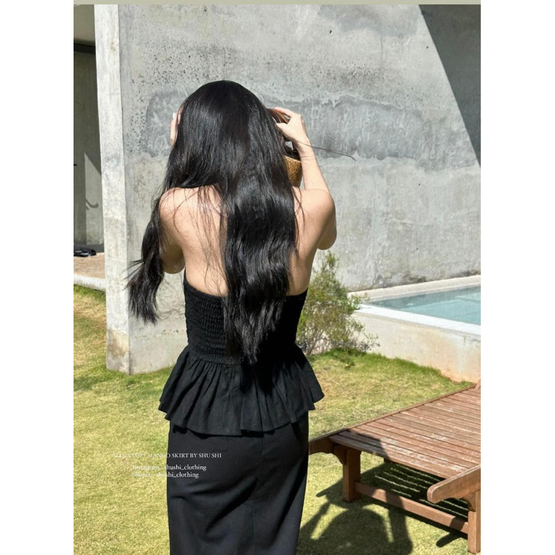 𝐀𝐥𝐢𝐧𝐚 𝐓𝐨𝐩 - Áo Yếm Nhún