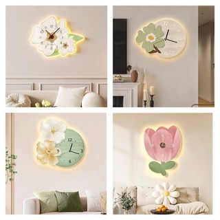 Đồng hồ treo phòng khách hiện đại, đồng hồ đèn led đẹp
