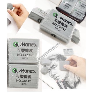 Gôm, tẩy đất sét cao cấp maries, tẩy siêu sạch - maries kneaded eraser