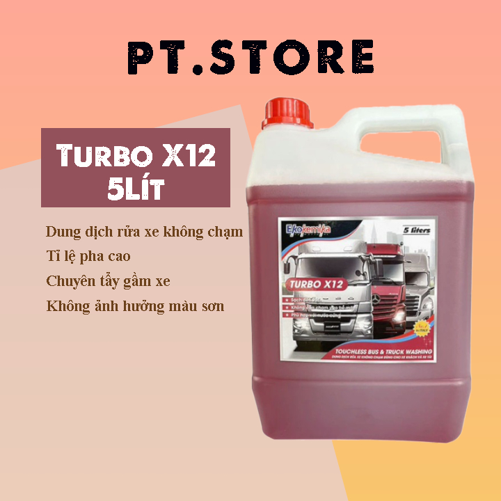Dung dịch rửa xe không chạm TURBO X12 - Can 5L