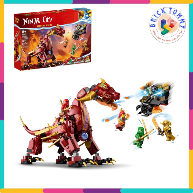 Mô Hình Lắp Ráp Ninjago Dragon Rising NINJACITY 88083 Heatwave Transforming Lava Dragon | 489 Mảnh Ghép