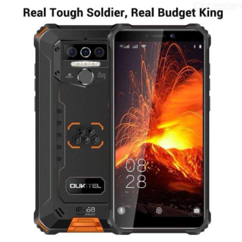 Oukitel WP5 PRO 5,45 inch 4 + 64G 6762D 1,8ghz,4G chống nước 4GB + 64GB Android 10.0 với 4 camera Pin 8000mAh