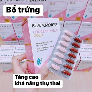 Viên Uống Blackmores Conceive Well Gold, Bổ Trứng và Tăng Khả Năng Thụ Thai Cho Nữ Giới Hộp 50 Viên