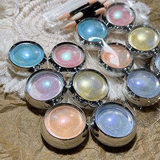 Set bột tráng gương 6 màu, nhũ tráng gương 6 hũ trang trí móng nail