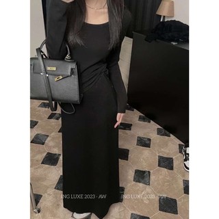 𝗟𝗔 𝗖𝗛𝗔𝗥𝗠𝗘́ |Chân váy len dài chun ẩn 8801
