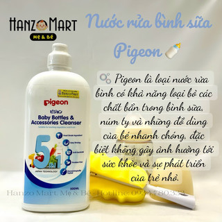 Nước rửa bình sữa Pigeon nội địa Nhật chai 800ml