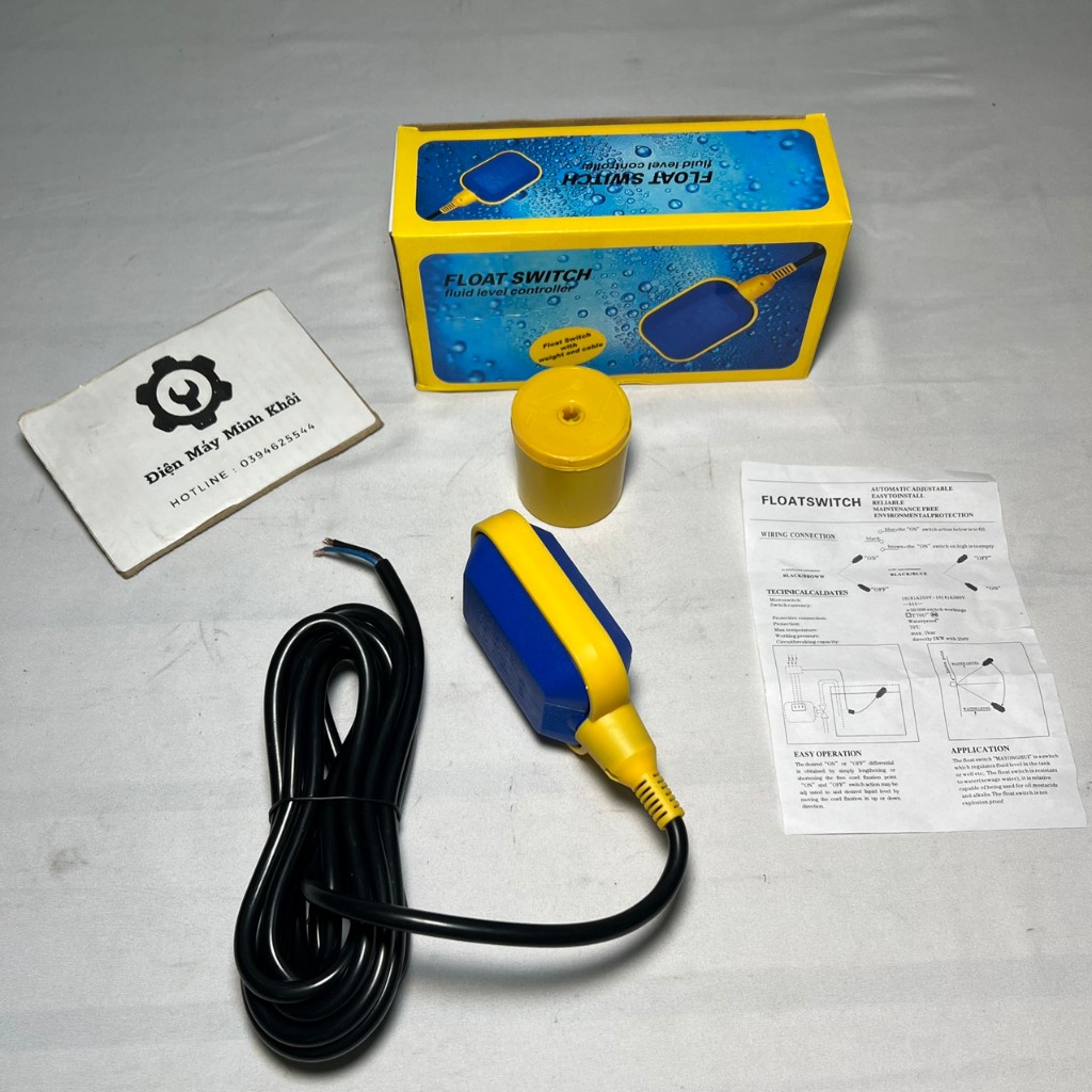 Phao điện dùng cho máy bơm nước 2- 7m | Chống cạn, chống tràn| công tắc phao điện bơm nước tự động