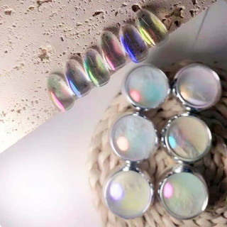 Set bột tráng gương ánh ngọc trai trắng trang trí móng nail