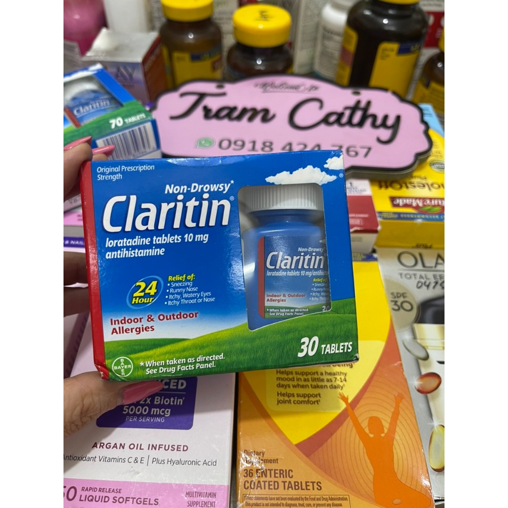 Claritin 24 Hour Allergy, Non-Drows 70 VIÊN vỏ xấu