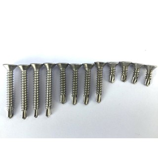 100 gam vít tự khoan inox 304 đầu bằng phi 4 dài 3cm