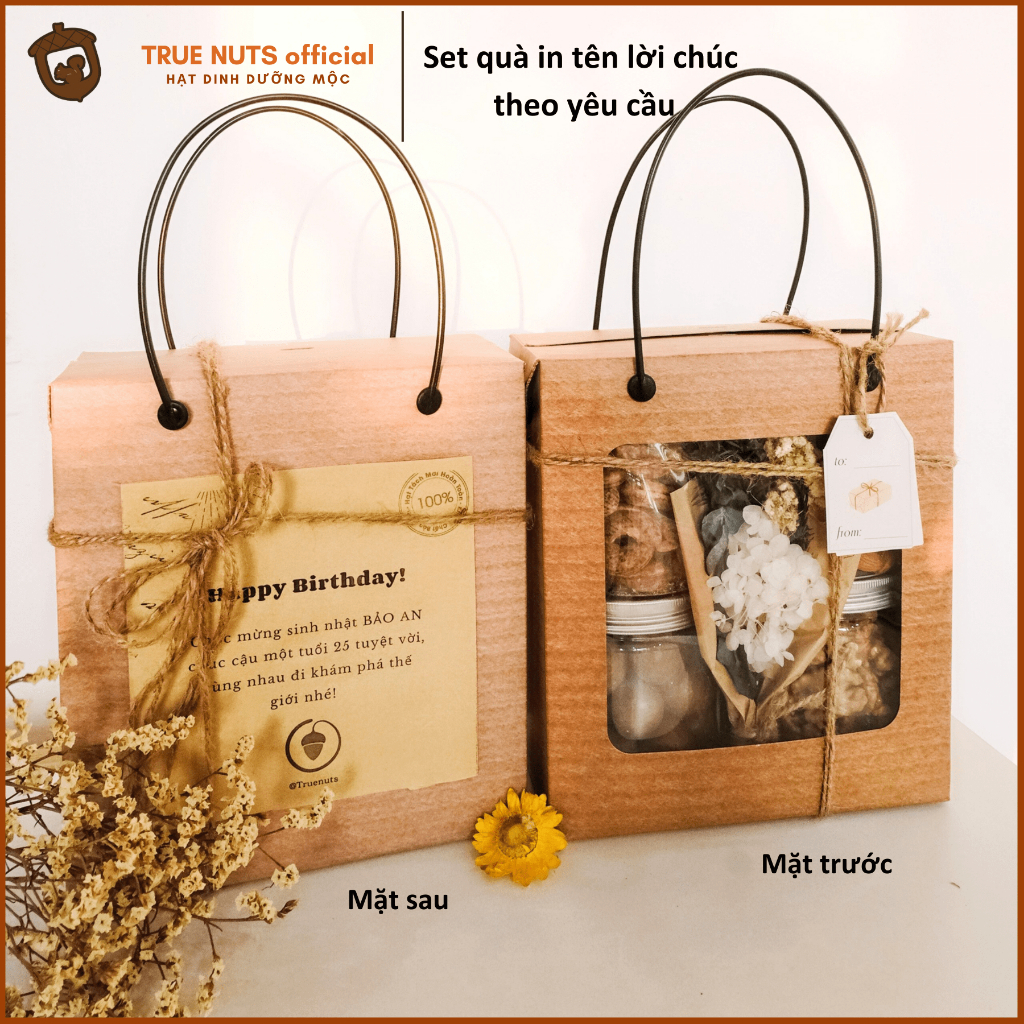 Set quà hạt dinh dưỡng TRUE NUTS tặng bạn bè, người yêu, người thân