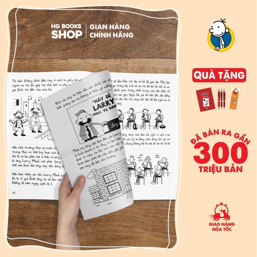 Sách thiếu nhi: Nhật Ký Chú Bé Nhút Nhát - Diary Of A Wimpy Kid. Trọn bộ 18 tập bản Tiếng Việt. Đã Bán 300 Triệu Bản