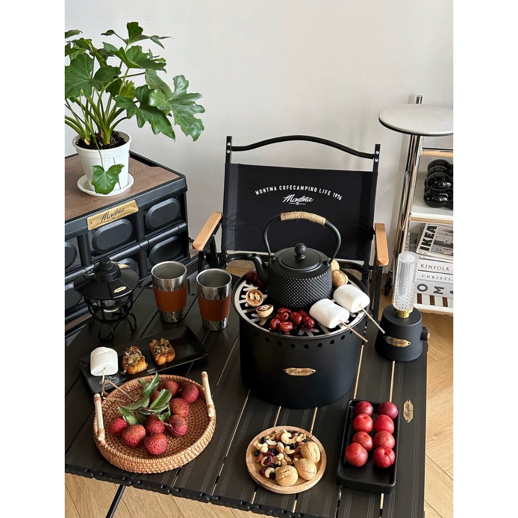 Lò nướng than ngoài trời phong cách vintage Mỹ Montma chính hãng, có thể mang đi picnic