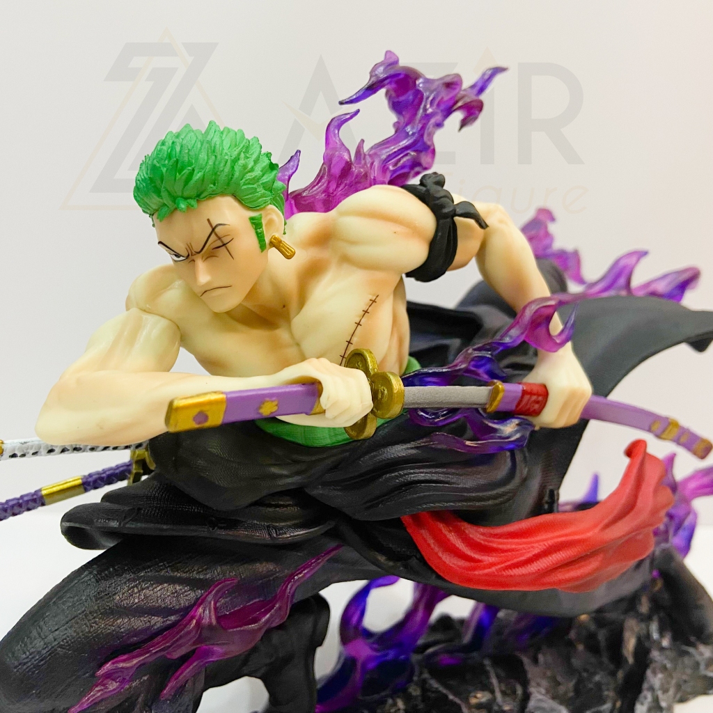 Mô hình Zoro, One Piece, 2 đầu thay thế, cao 21cm