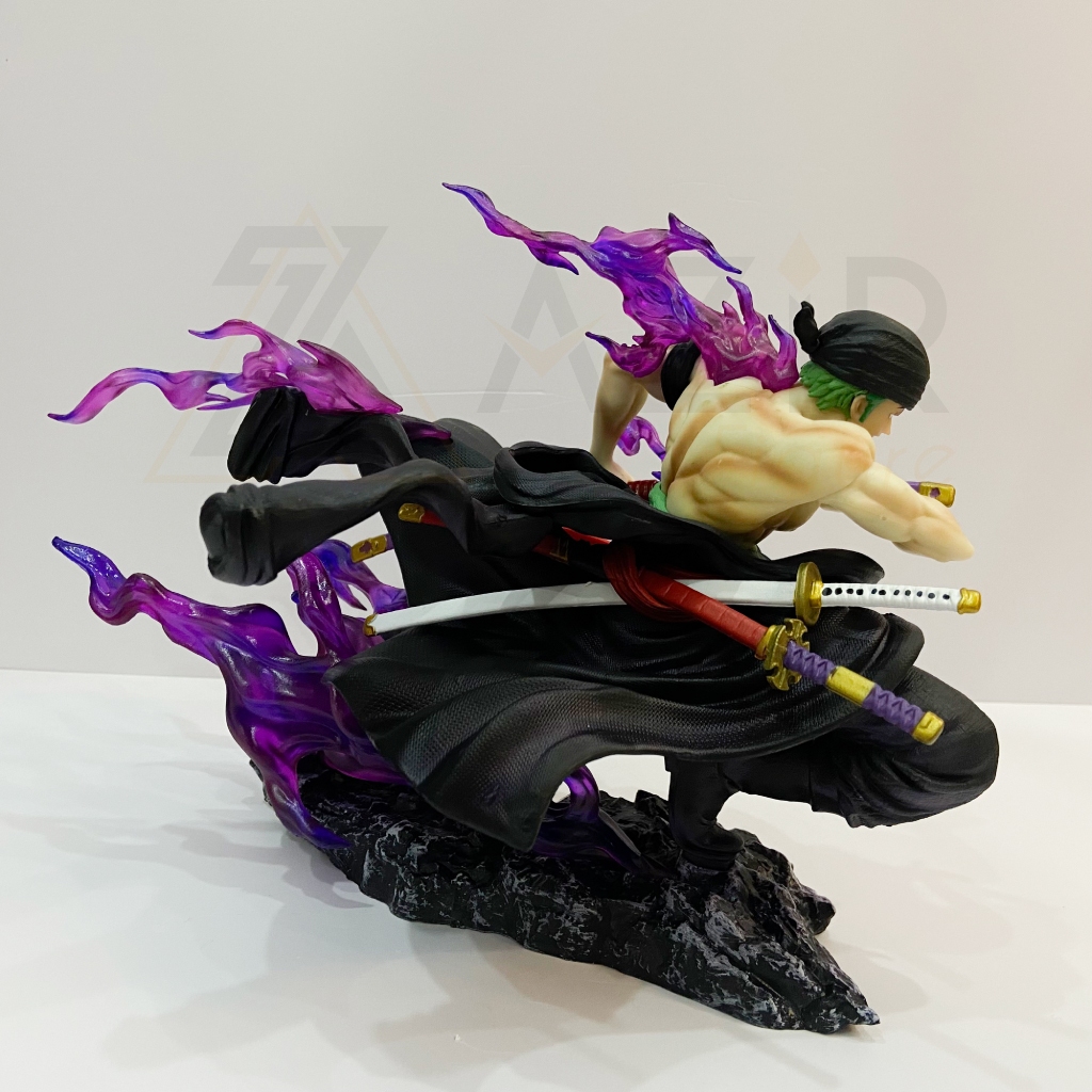 Mô hình Zoro, One Piece, 2 đầu thay thế, cao 21cm