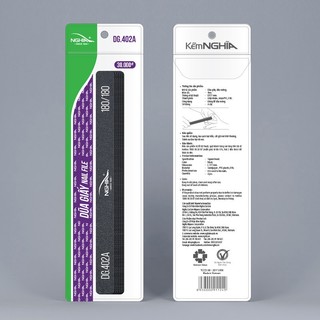 Dũa móng tay giấy vỉ nhựa cao cấp Kềm Nghĩa DG.402A ( túi 6 cái )