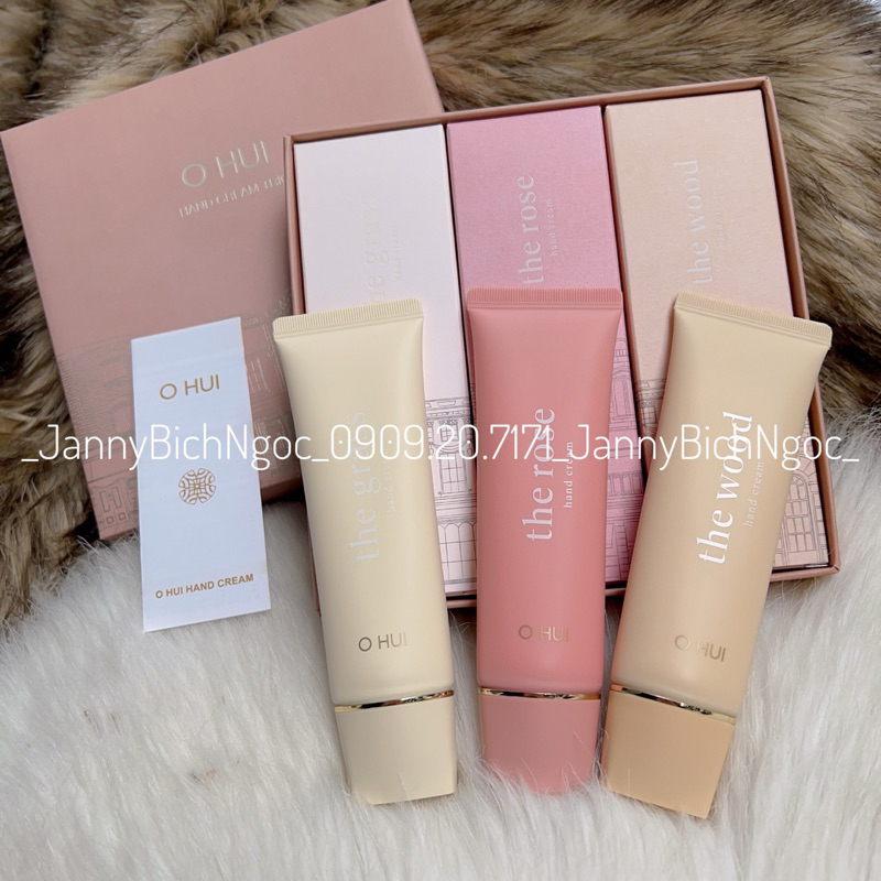 SET DƯỠNG TAY OHUI RICH HAND CREAM TRIO CUNG CẤP ĐỘ ẨM CHO DA