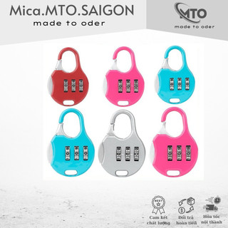 Ổ khóa số mini - khoá số mini cho valy/ balo du lịch - hàng chuẩn có túi zip a045