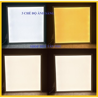 Đèn led ốp âm trần vuông 600x600 75w ánh sáng 3 chế độ trắng- trung tính- vàng