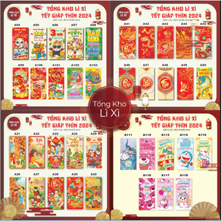 100 cái bao lì xì tết 2024 giáp thìn