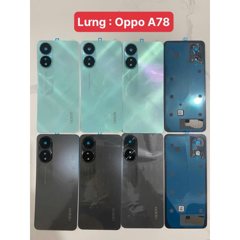 Nắp lưng oppo A78 zin liền cụm kính cam