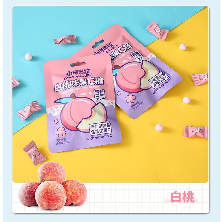 Combo 10 gói Kẹo viên ngậm Vitamin c vị bạc hà mát lạnh nhiều hương vị dạng viên sữa giúp hơi th