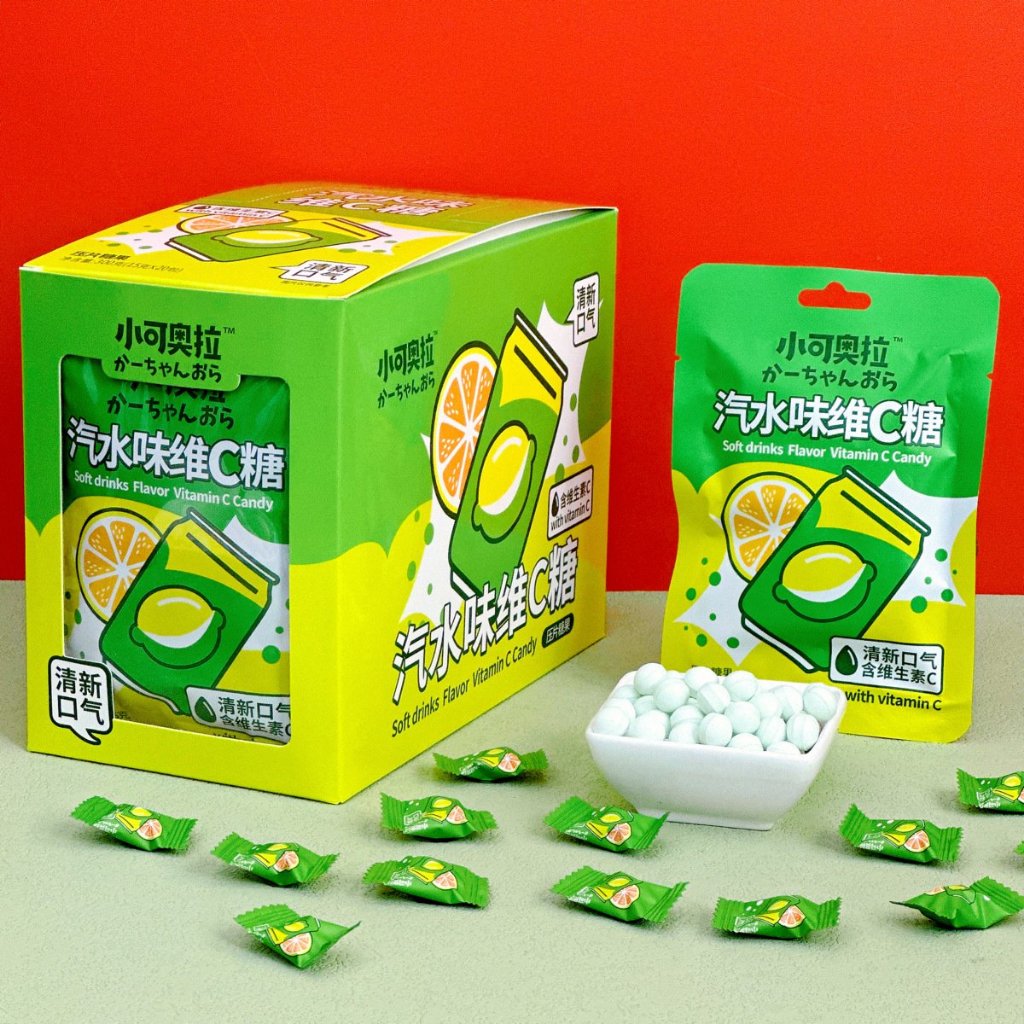 Combo 20 gói Kẹo viên ngậm Vitamin c vị bạc hà mát lạnh nhiều hương vị dạng viên sữa giúp hơi th