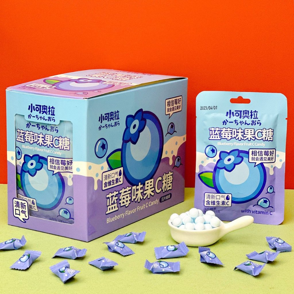 1 gói Kẹo viên ngậm Vitamin c vị bạc hà mát lạnh nhiều hương vị dạng viên sữa giúp hơi thở