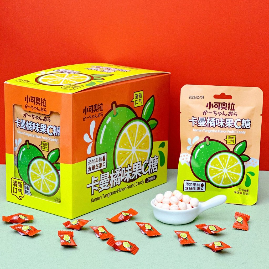 1 gói Kẹo viên ngậm Vitamin c vị bạc hà mát lạnh nhiều hương vị dạng viên sữa giúp hơi thở