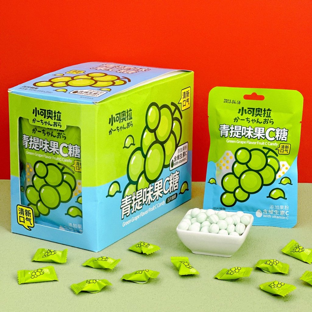 1 gói Kẹo viên ngậm Vitamin c vị bạc hà mát lạnh nhiều hương vị dạng viên sữa giúp hơi thở