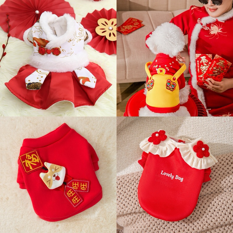 Áo Tết cho chó mèo cao cấp