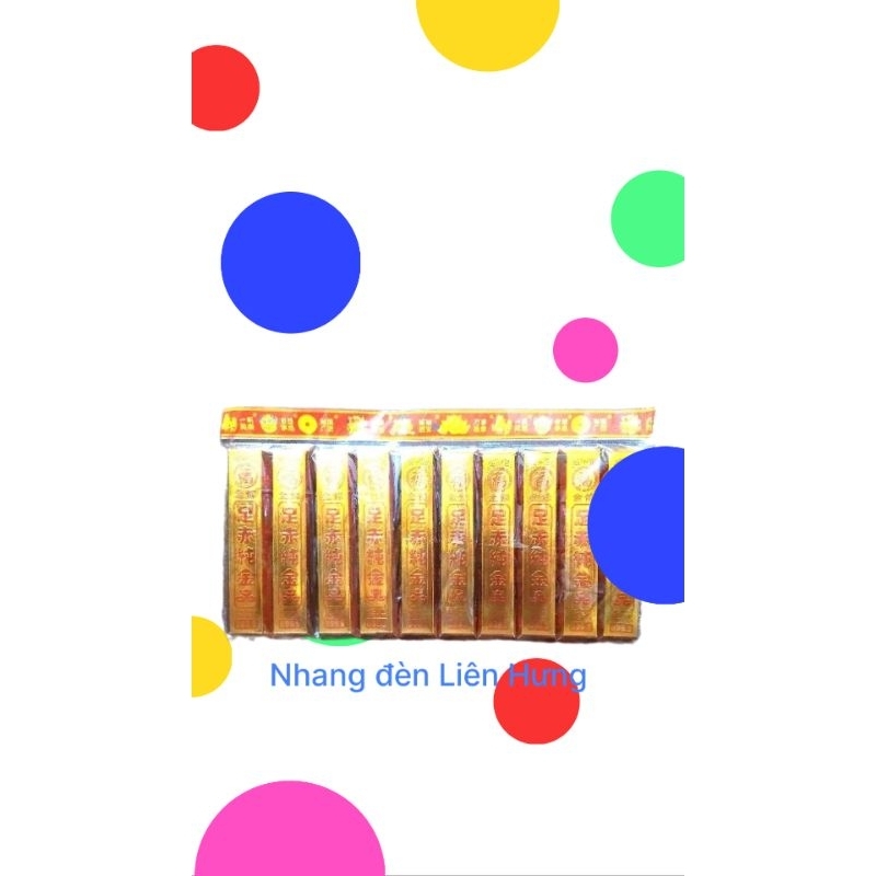 1 vĩ 10 thỏi vàng bằng giấy (lớn)