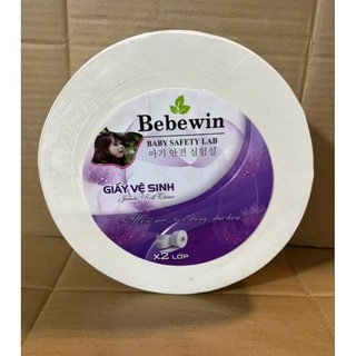 Giấy vệ sinh cuộn lớn 700g có lõi siêu mịn bebewin
