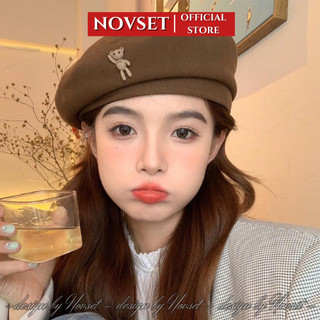 Mũ nồi beret tag gấu NOVSET siêu xinh